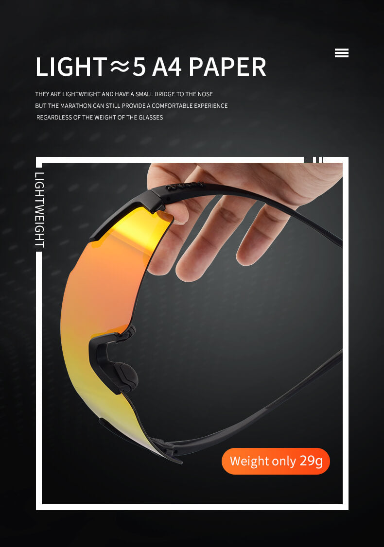 DRULINE® Polarisierte Fahrradbrille Modell 2023 Rahmen für Herren Damen Sport Radfahren UV400 Schutz