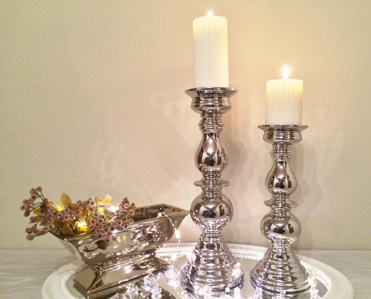 Keramik Kerzenhalter - dekoratives Windlicht - Kerzenständer- edle Tischdeko - Hochzeitsdeko