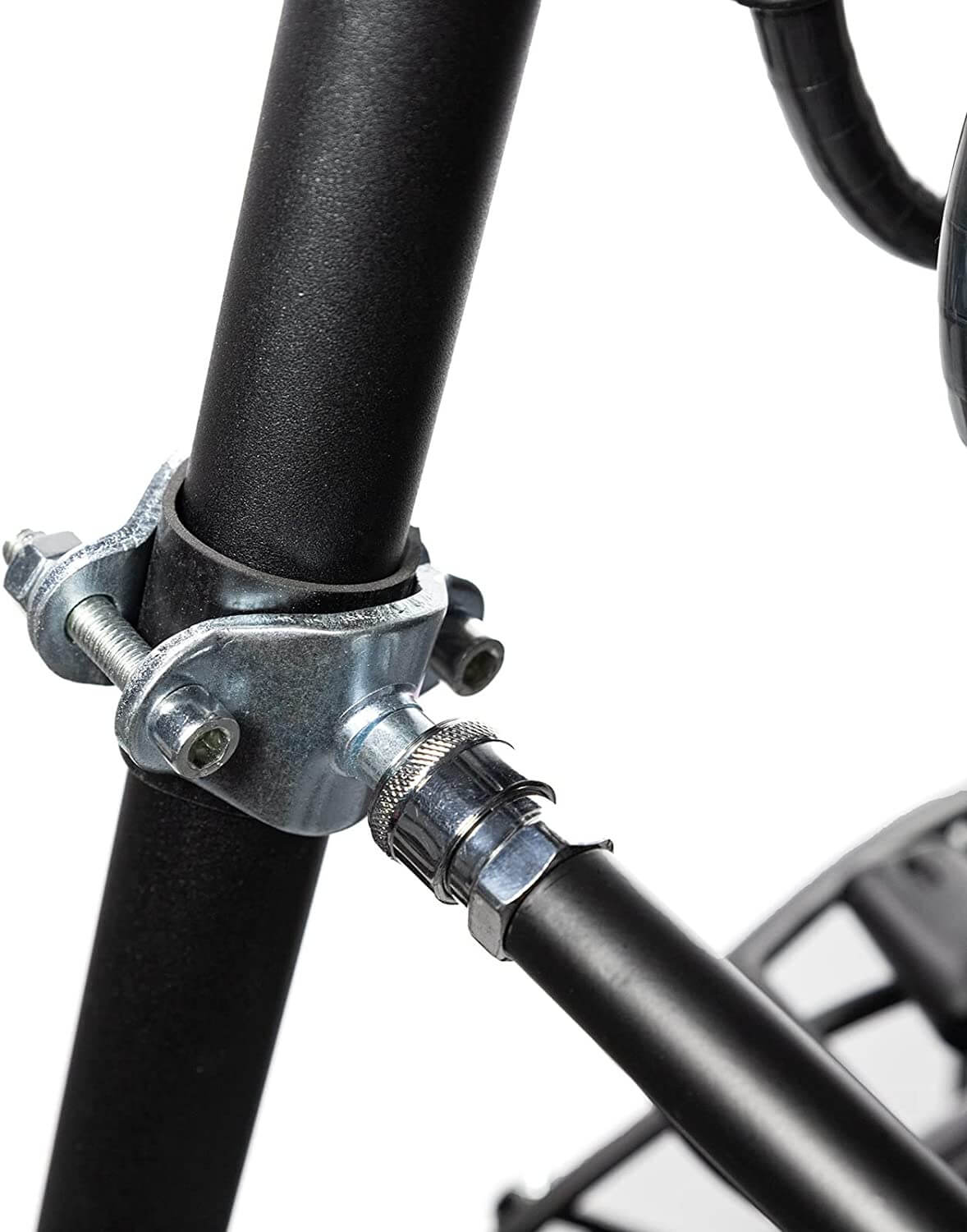 DRULINE Fahrrad Hundeleine Fahrrad Abstandhalter Fahrradhalter Stahl Silber/schwarz/Nylon ca. 125 cm