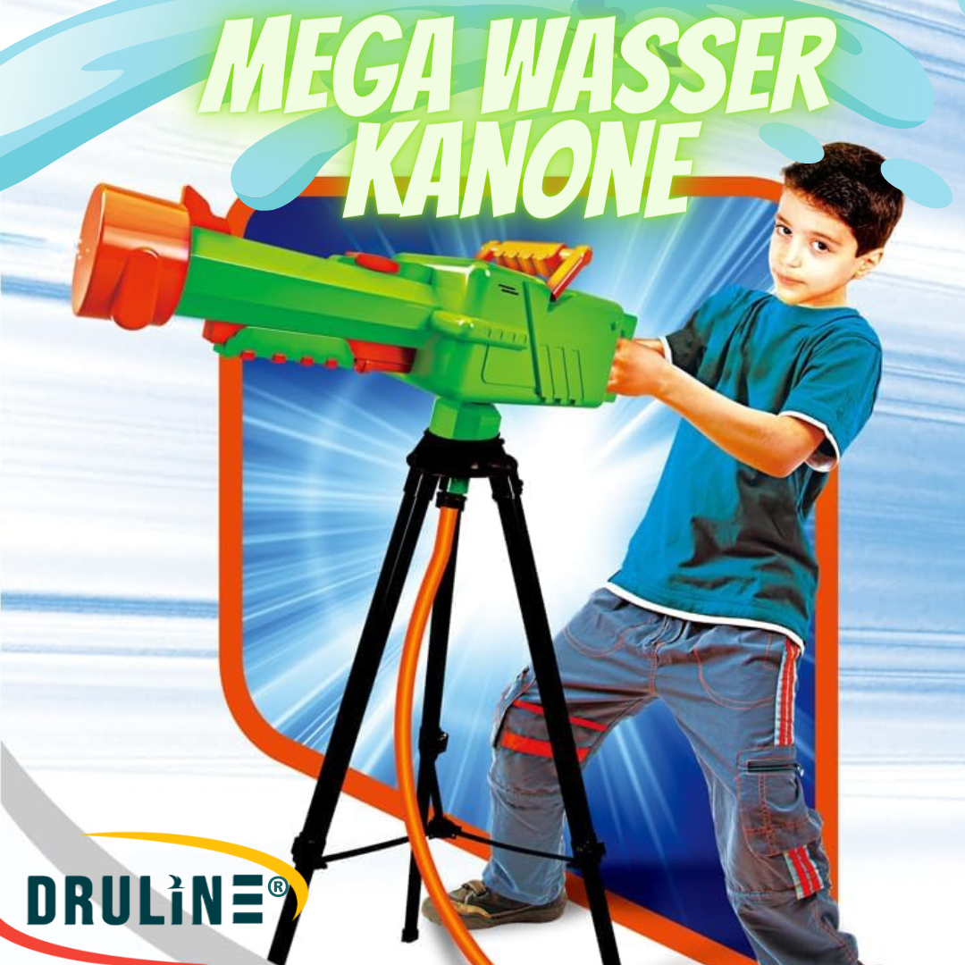 DRULINE® Wasserkanone mit Schlauch Wasserspritzpistole Reichweite bis zu 15 Meter