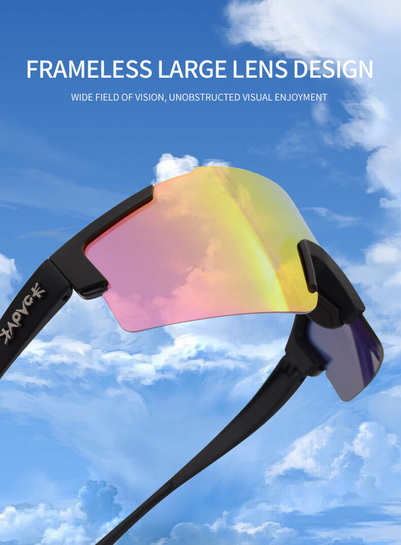 DRULINE® Polarisierte Fahrradbrille Modell 2023 Rahmen für Herren Damen Sport Radfahren UV400 Schutz